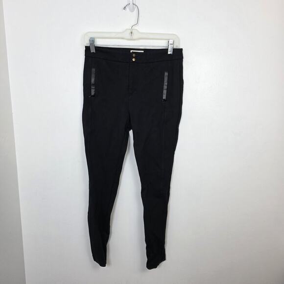 Anthropologie Black Essential Slim High Rise Crop Professional Dress Pants Sz 2 - Picture 2 of 7